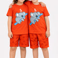 Elephant Cartoon Unisex Cotton Summer Outfit