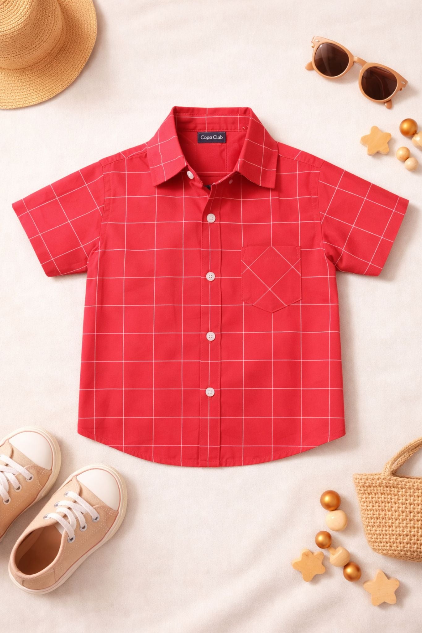 Check Cotton Fabric Full-Sleeves Double Shirt