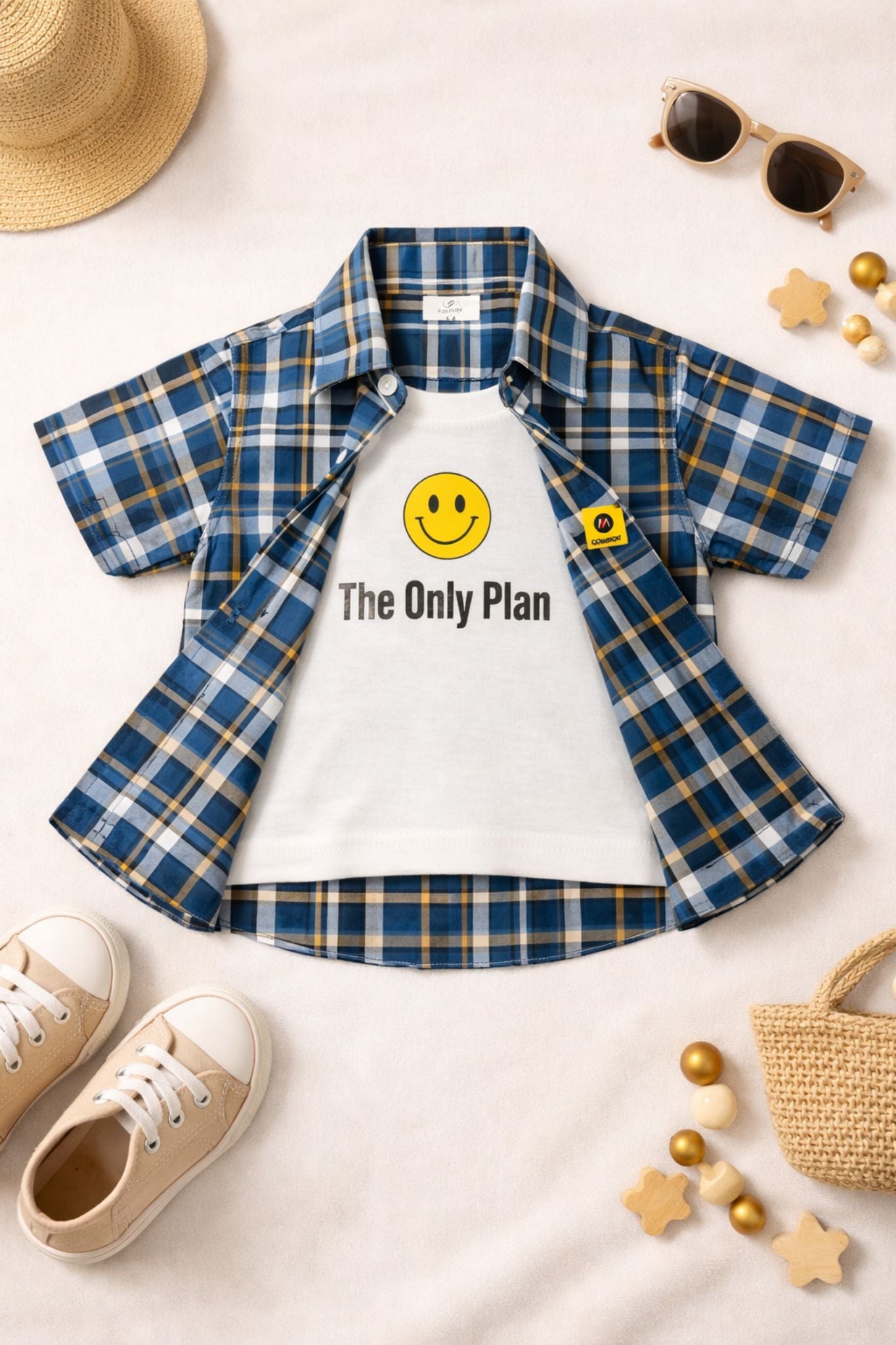 Check Cotton Fabric Full-Sleeves Double Shirt