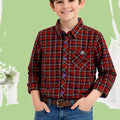 Cotton Fabric Boys Dress Shirt Full Sleeves
