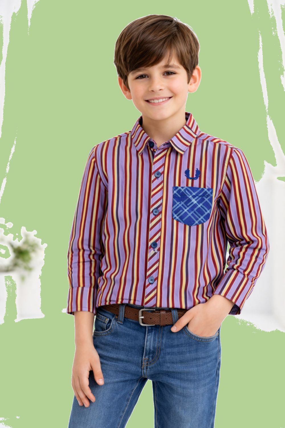 Lining Cotton Fabric Full-Sleeves Dress Shirt
