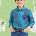 Stripes Cotton Fabric Full-Sleeves Dress Shirt