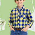 Check Style Cotton Fabric Full-Sleeves Dress Shirt