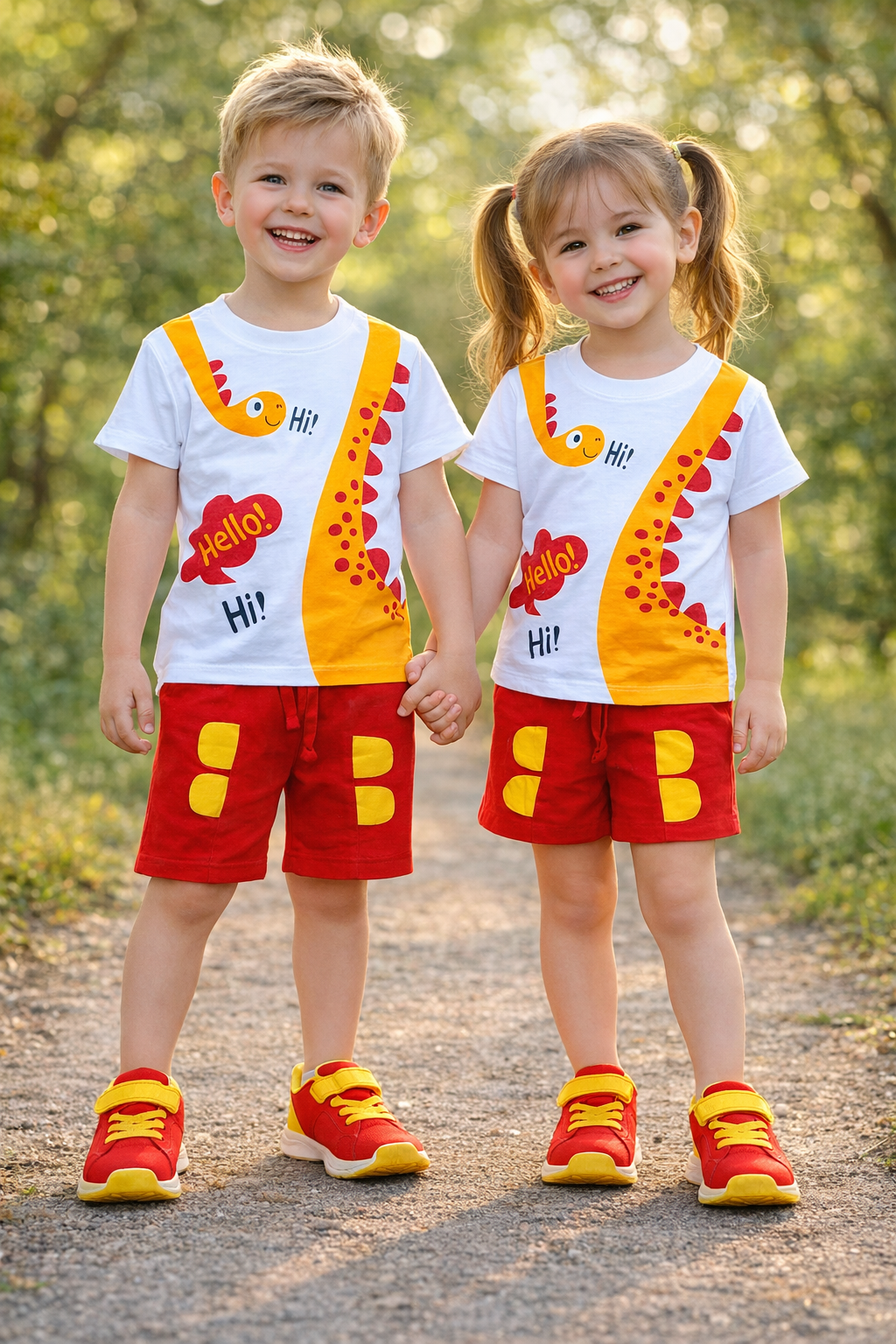 Summer Kids Cotton Jersey Shirt & Shorts 2 piece set