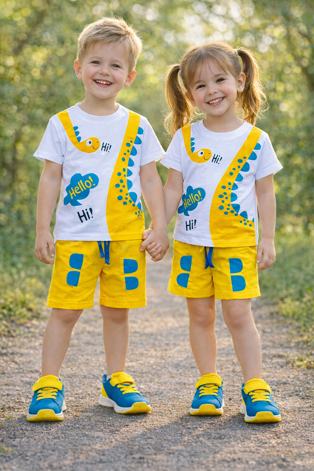 Summer Cotton Jersey Shirt & Shorts 2 piece set