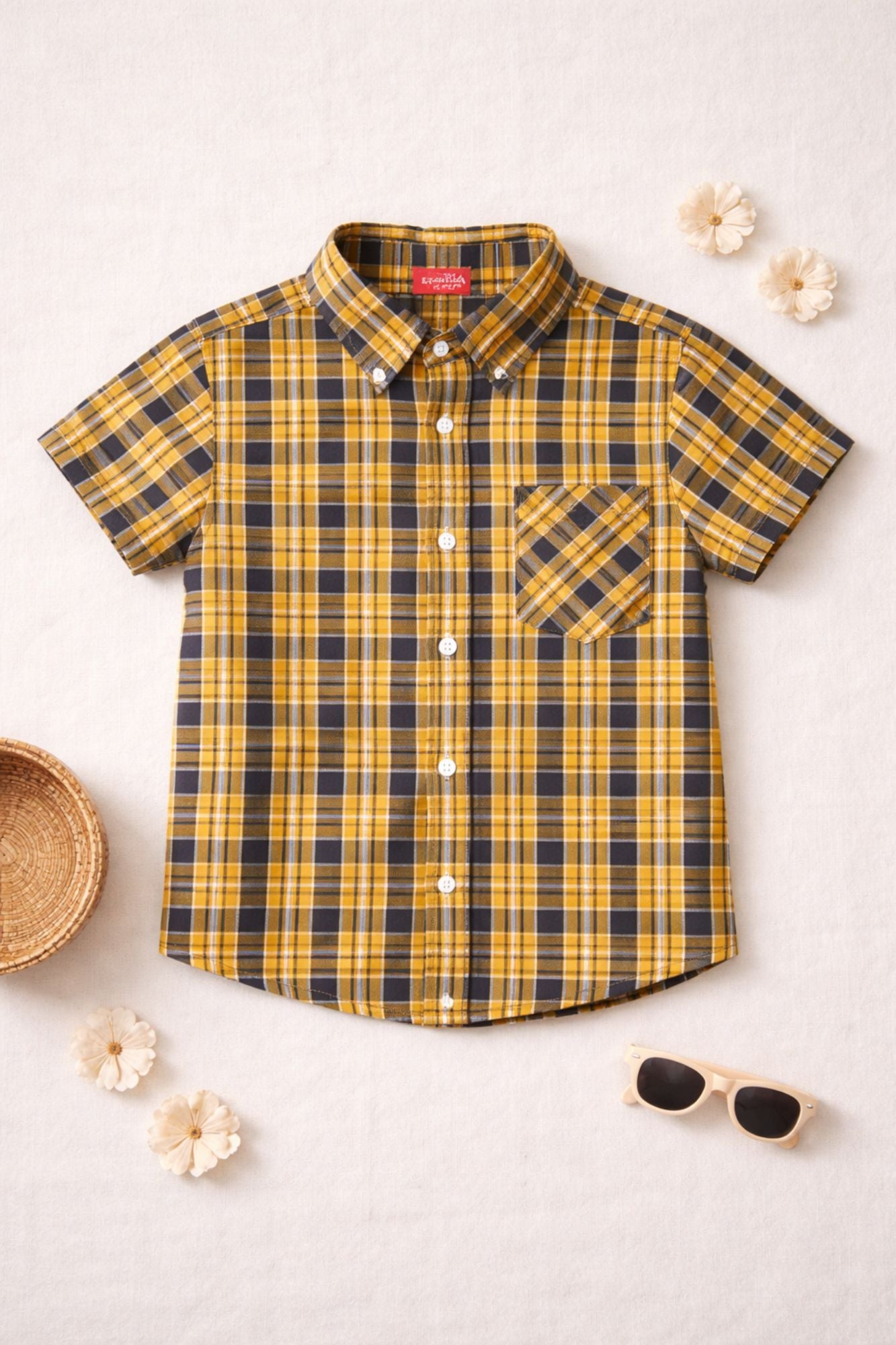 Check Cotton Fabric Full-Sleeves Double Shirt