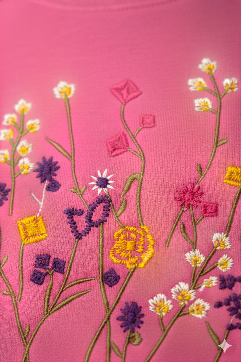 Winter Fleece Embroidery Sweatshirt