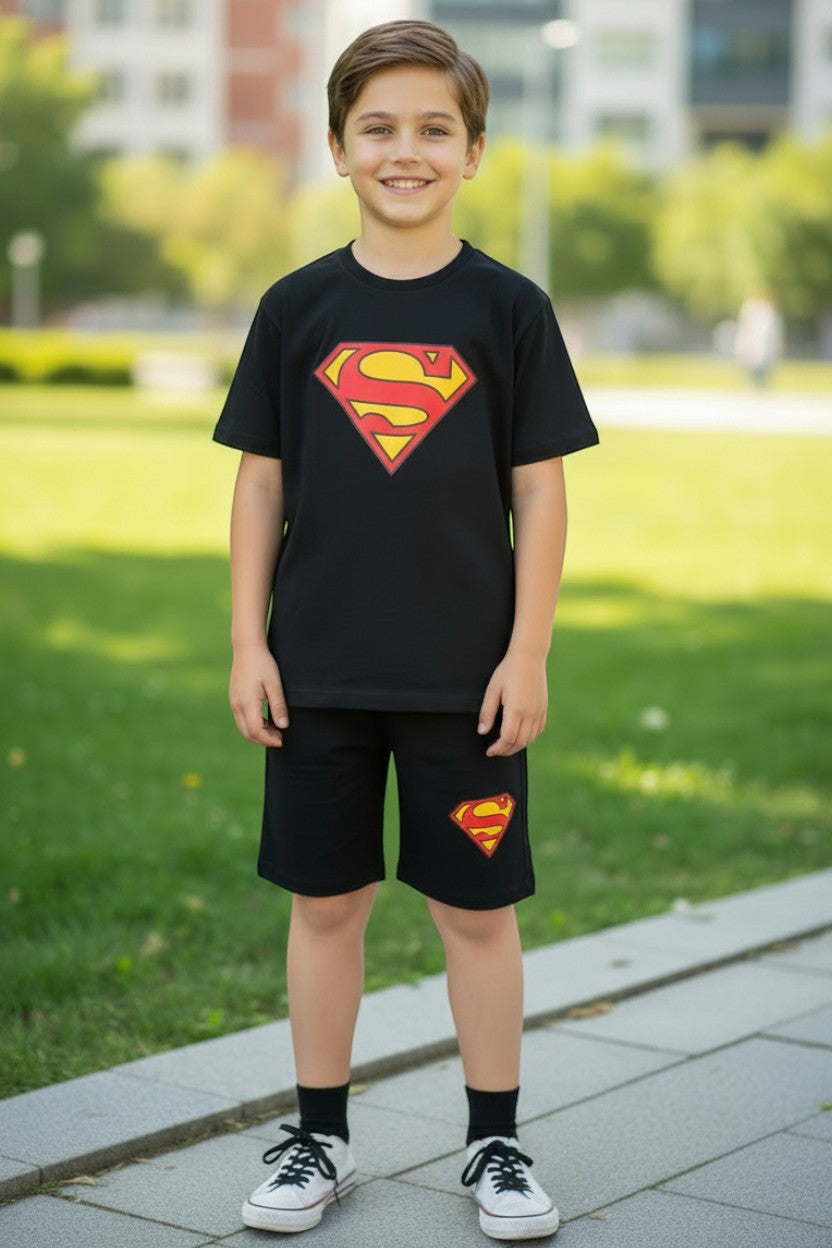 Summer Cotton Jersey Shirt & Shorts 2 piece set