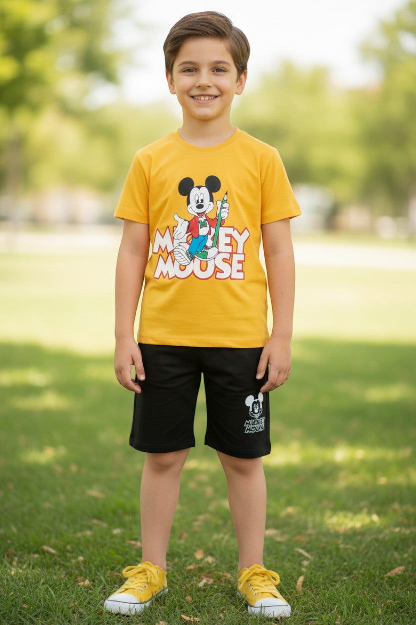Yellow Boys Cotton Summer Outfit