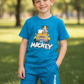 Blue Car Boys Cotton Summer Outfit