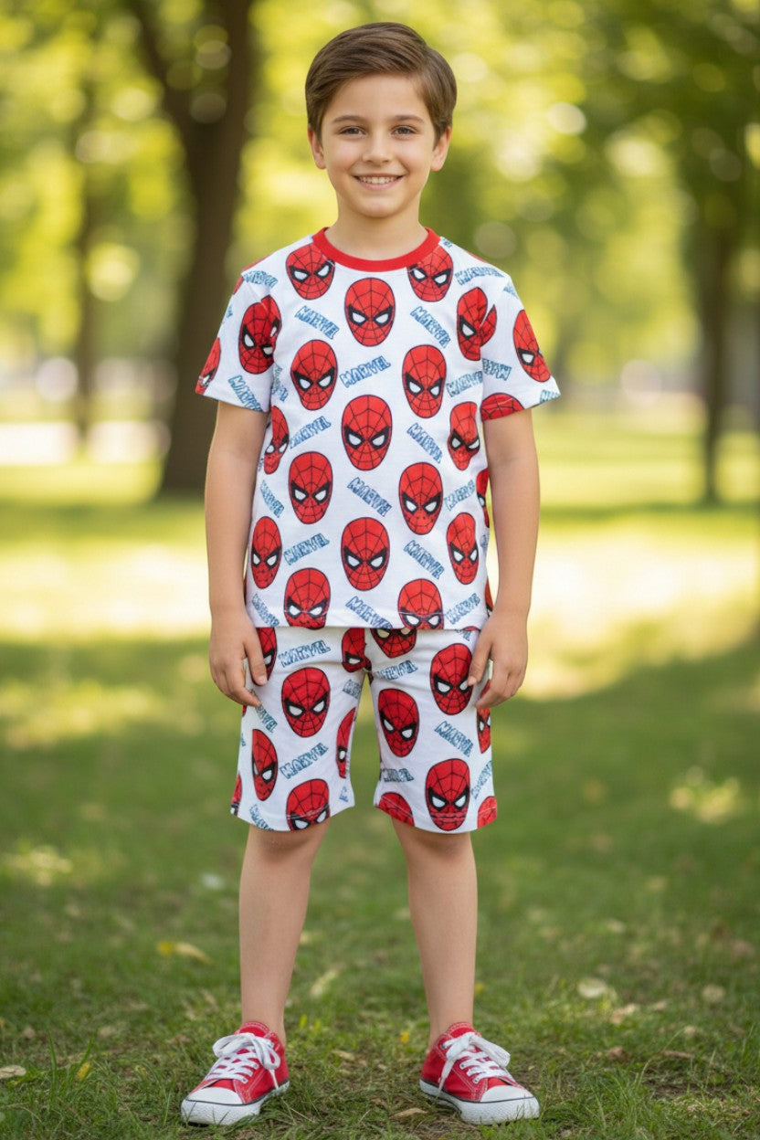 Summer Cotton Jersey Shirt & Shorts 2 piece set