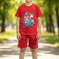 Summer Cotton Jersey Shirt & Shorts 2 piece set