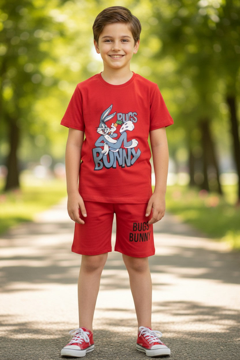 Summer Cotton Jersey Shirt & Shorts 2 piece set
