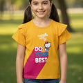 Yellow Hello Girls Summer T-Shirt