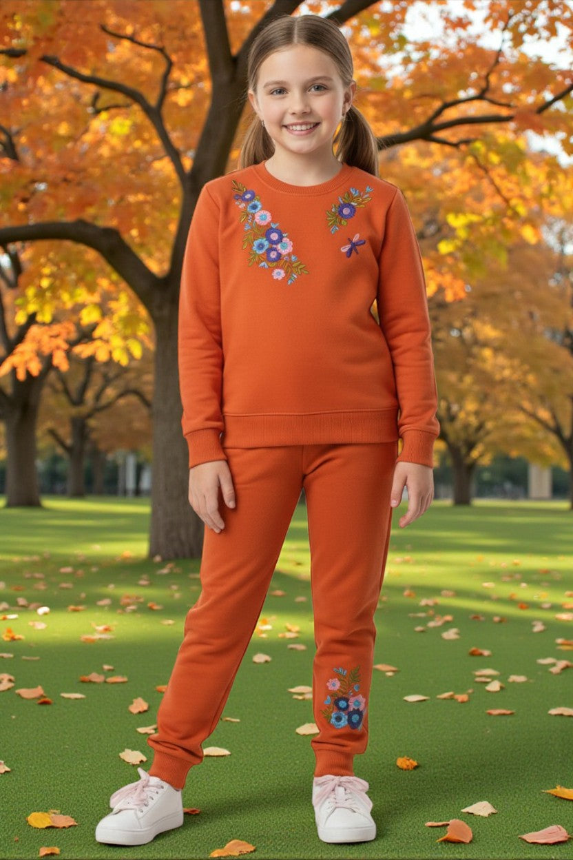 Winter Fleece Embroidery Tracksuit