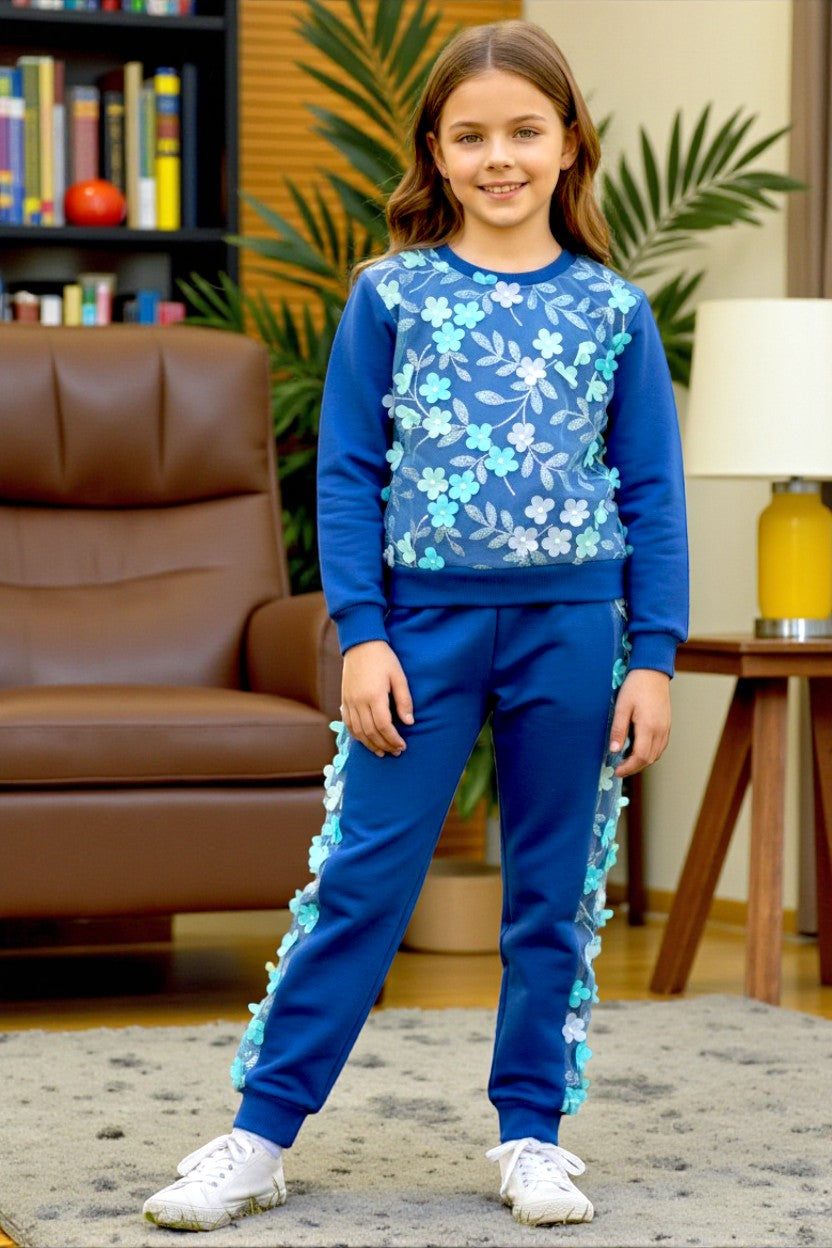 Winter Fleece Embroidery Tracksuit